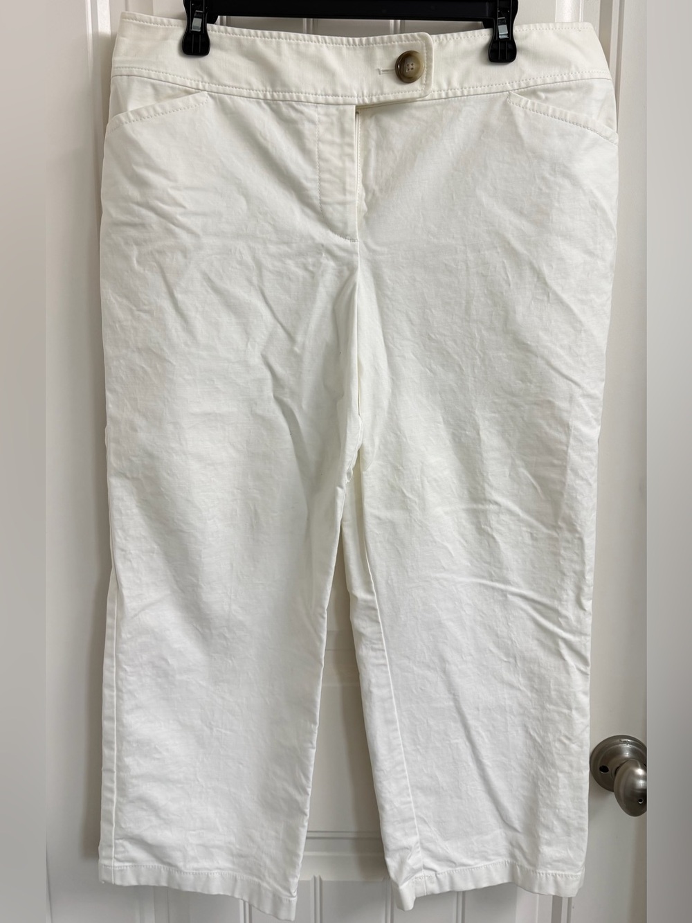 Ann Taylor White Straight-Leg Women's Jeans